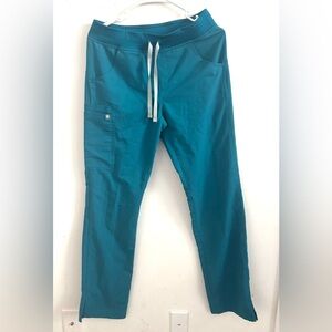 figs Petite Kade Cargo Scrub Pants Teal Blue XST Nurse Doctor Health Care